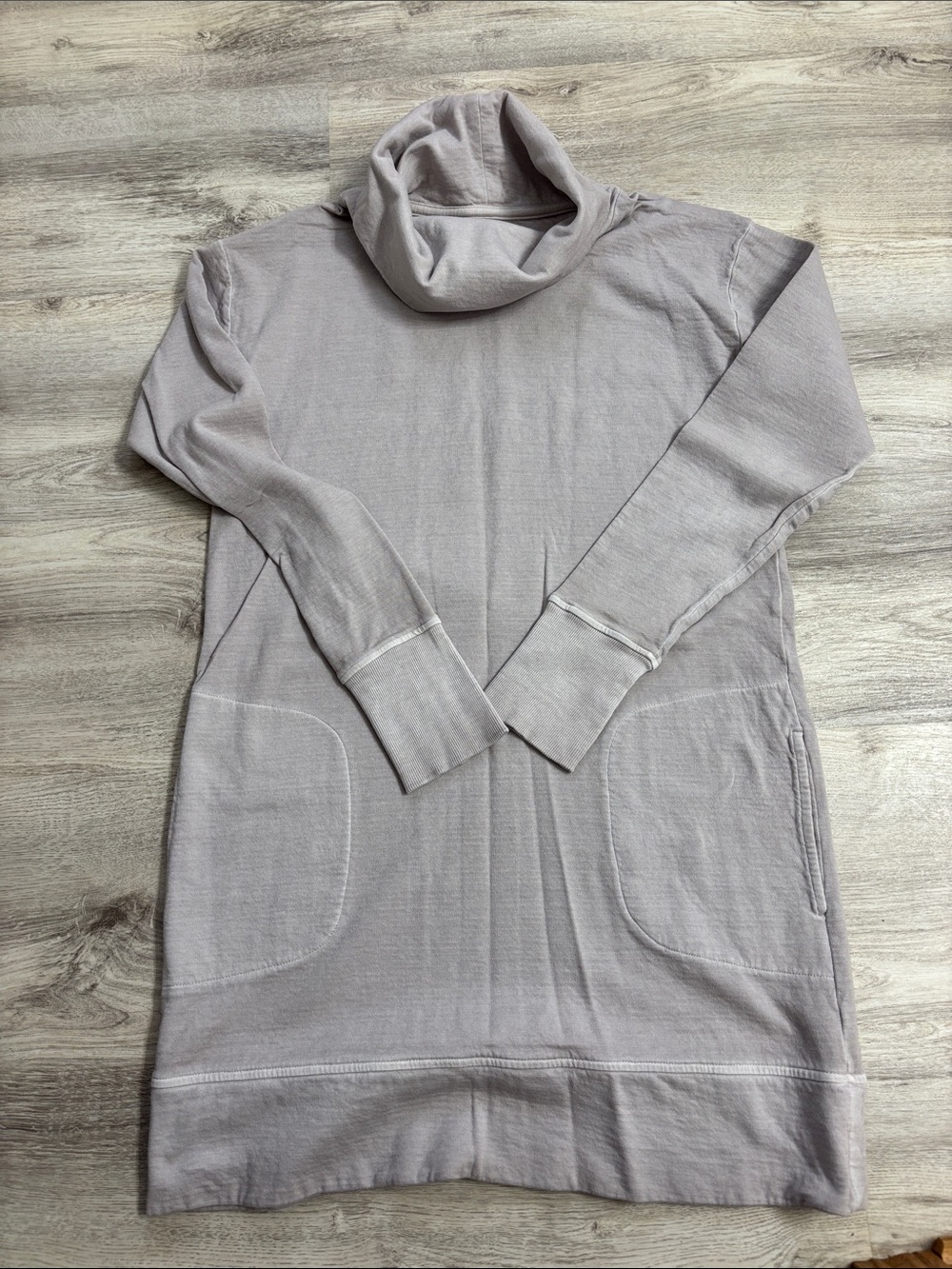Athleta Light Gray Cowl Neck Tunic Dress